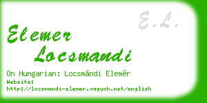 elemer locsmandi business card